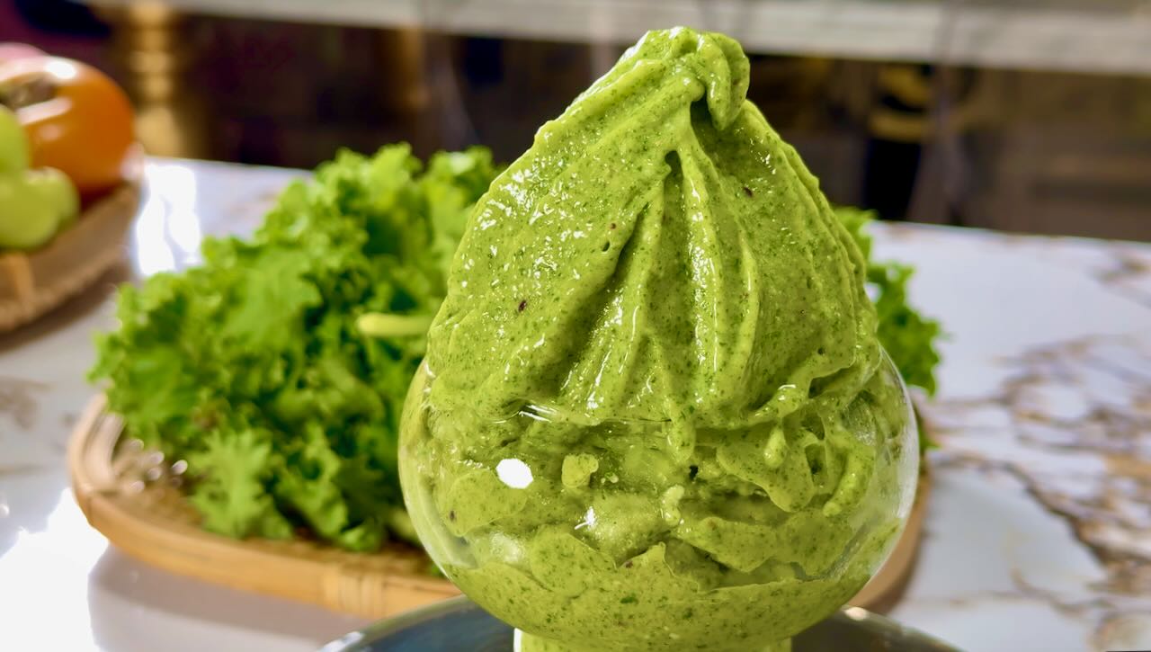 「世界最健康的冰淇淋」綠拿鐵 Gelato | Green Smoothie Gelato Recipe 綠拿鐵 Gelato 食譜食材|新鮮秋葵雨衣甘藍